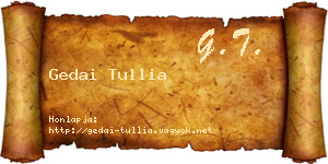 Gedai Tullia névjegykártya